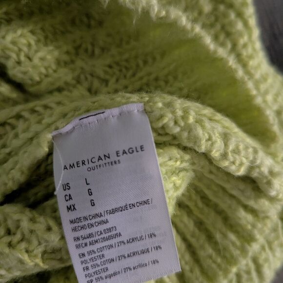 NWT American Eagle  Cable Knit Mock Kneck Chunky Sweat Size L - Picture 7 of 7